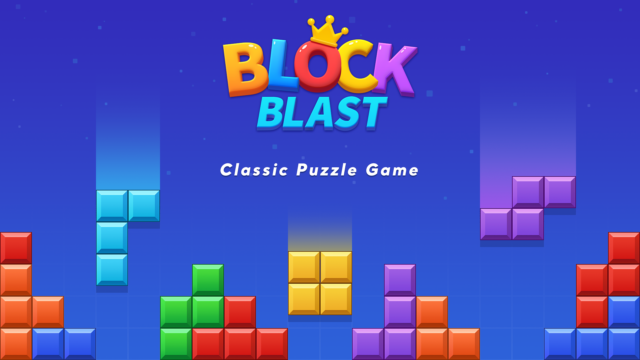 ブロックブラスト（Block Blast）のロゴが入った公式キービジュアル