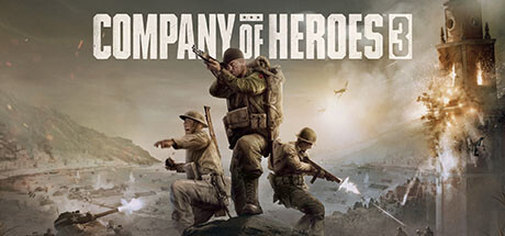 Company of Heroes 3のロゴと兵士・戦車が描かれたキーアート