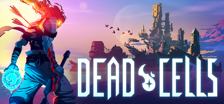 Dead Cells公式ヘッダー画像。タイトルロゴと武器を構えた主人公が描かれている