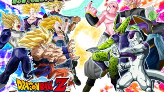 ドラゴンボールZ ドッカンバトルのロゴとキャラクターが並ぶ公式アートワーク