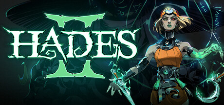 HADES II（ヘイディーズ2）のロゴと主人公メリノエが描かれたキービジュアル