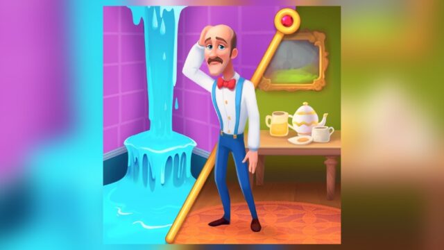 ホームスケイプ(Homescapes)のアプリアイコン、執事オースティンのイラスト