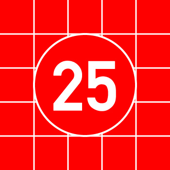 25マスのスライドパズル画面
