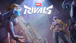 マーベル・ライバルズの公式キーアート、MARVEL RIVALSロゴとヒーローたち