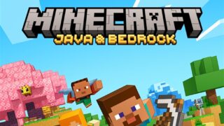 マインクラフト ジャバ&ベッドロック・エディション PC版の公式ロゴとキャラクターアート