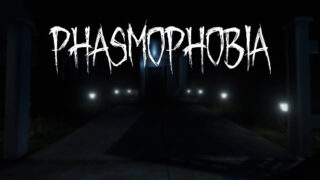 Phasmophobiaのロゴと夜の一軒家、Steam公式キービジュアル