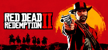 レッド・デッド・リデンプション2のSteamヘッダー画像、無法者アーサー・モーガンとロゴ