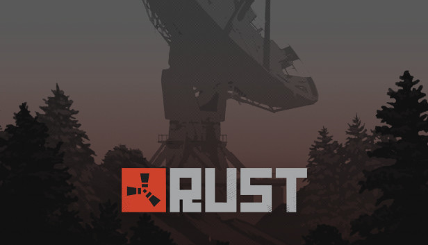 Steamで配信中のサバイバルゲーム『Rust』のロゴが入ったキーアート