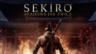 SEKIRO: SHADOWS DIE TWICEの公式キーアート、隻腕の狼と炎に包まれた門
