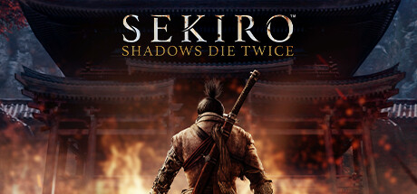 SEKIRO: SHADOWS DIE TWICEの公式キーアート、隻腕の狼と炎に包まれた門