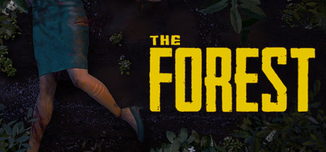 ザ・フォレストのSteamヘッダー画像、暗い森を背景にThe Forestのロゴが表示されている